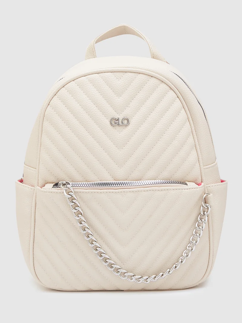 جلو باص Globus Women Ivory Textured Smart Casual Backpack